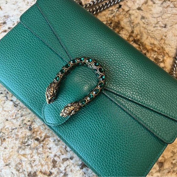 Gucci Dionysus Emerald Green Leather Shoulder Bag - Picture 2 of 9